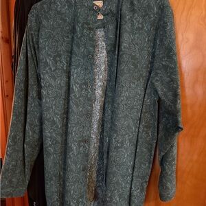 Men's Vintage Banded Collar Western Shirt